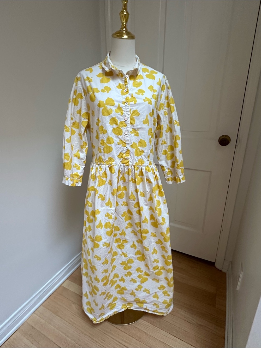 Hannoh Wessel Floral Cotton Shirt Dress – Size 40 – Made in Italy